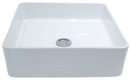 PU3400 Накладная раковина-чаша 40 см нано, тонокостенная, квадратная белая HDA054