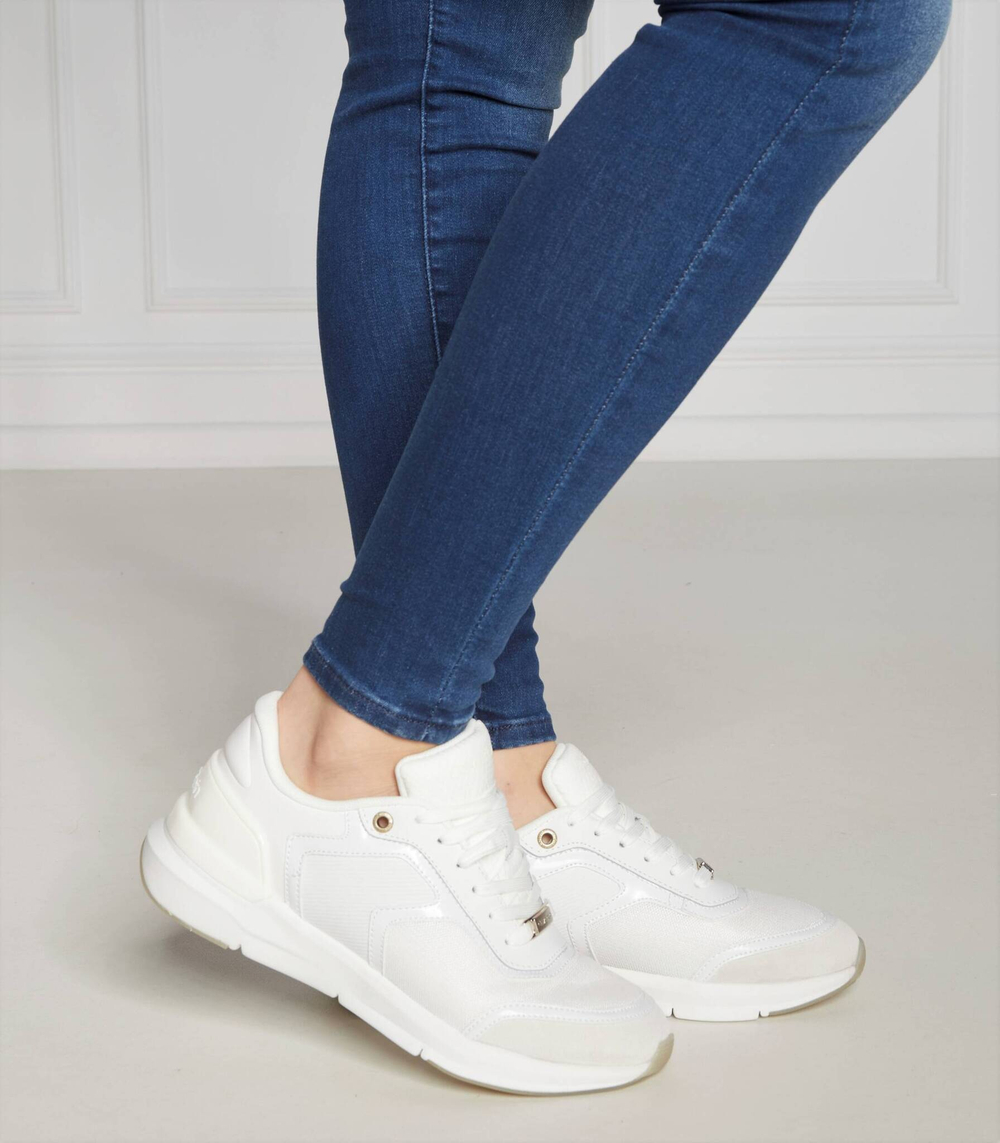 кожаные кроссовки flexi runner lace up Calvin Klein - белый(HW0HW01370)
