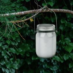 Светильник уличный ЭРА SL-GL14-JAR-3 на солнечной батарее стекло металл прозрачный 13,5 см | Садовые декоративные светильники