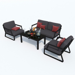 Диван двухместный Ideal Patio ЭСТИВО черный