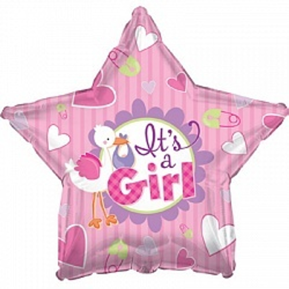 СTI 18" Звезда Розовая это девочка Аист