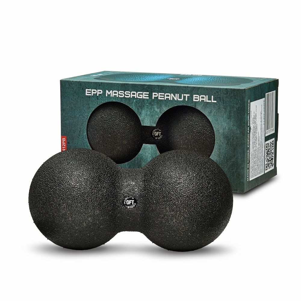 Шар массажный сдвоенный 24 х 12 см черный