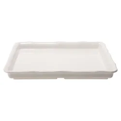 Блюдо 35*30*4,5 см прямоуг. с бортом White пластик меламин P.L. Proff Cuisine