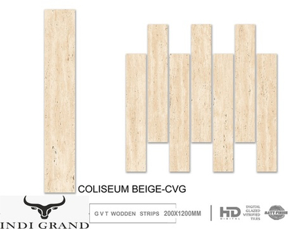 Керамогранит Carving 20x120cm GVT Matt Finish Coliseum Beige - CVG