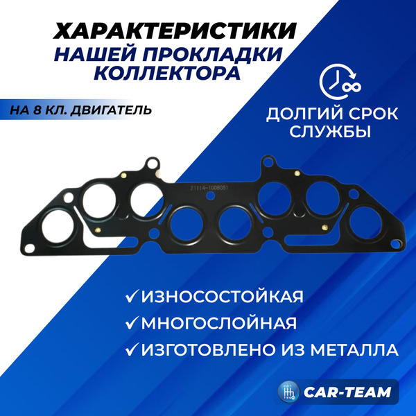Прокладка под коллектор (паук) 8кл для автомобилей Лада