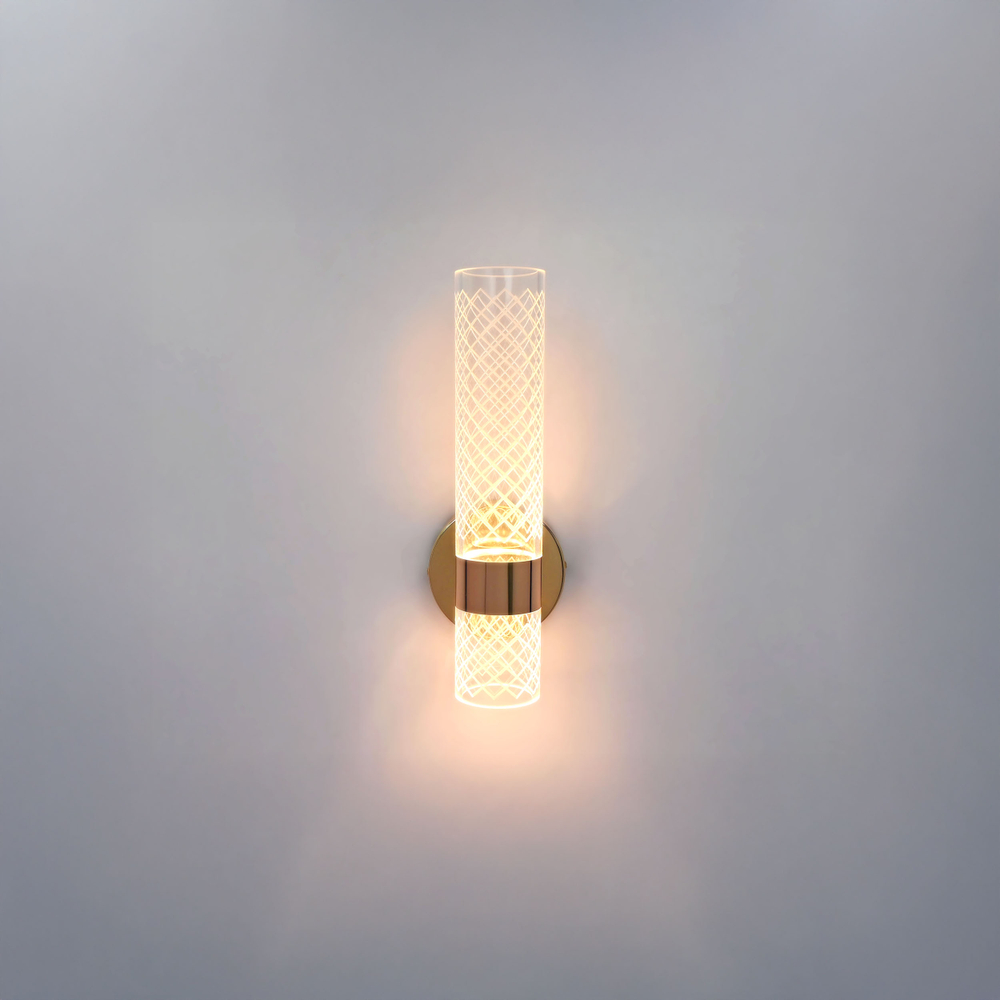 737652 Бра ACRILE 8W LED 520LM G ЗОЛОТО/ПРОЗРАЧНЫЙ 2700/4200/6400K