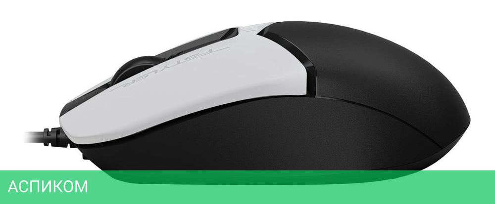 Мышь A4Tech Fstyler FM12 Panda белый/черный