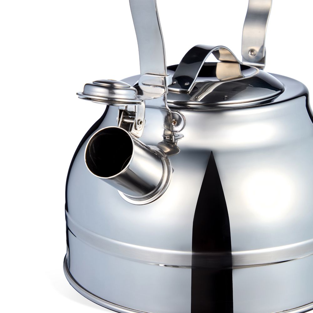 ЧАЙНИК AGNESS СО СВИСТКОМ 2,7Л, ТЕРМОАККУМУЛИРУЮЩЕЕ ДНО, 304 СТАЛЬ, ИНДУКЦИЯ