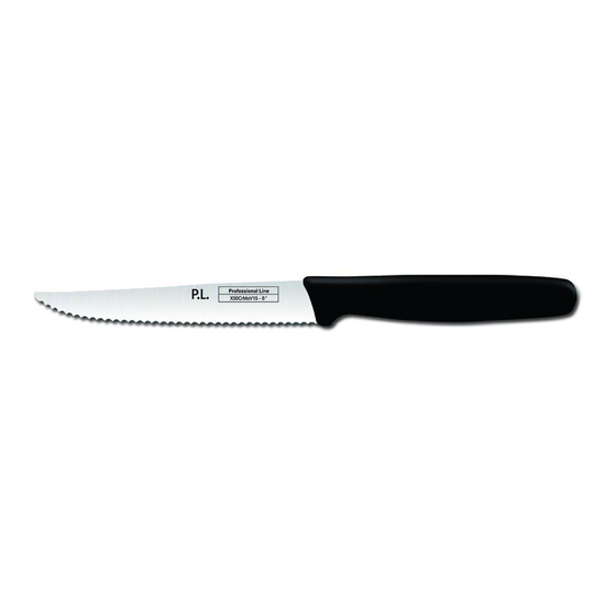 Нож для нарезки 11 см волнистое лезвие   черная ручка P.L. Proff Cuisine