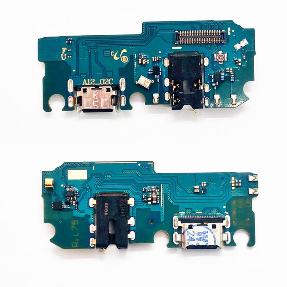 Шлейф для Samsung Galaxy A12/M12 (A125F/M127F) плата системный разъем/микрофон - Премиум