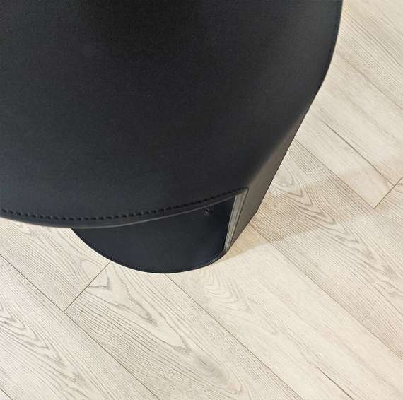 Стол журнальный Isla черный, сталь, экокожа