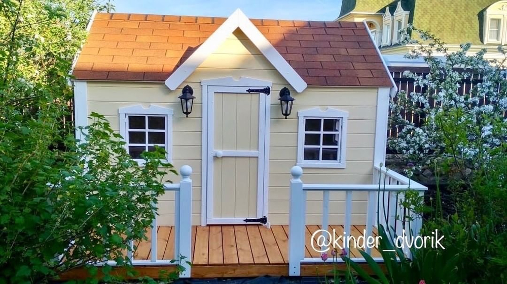 Детский деревянный домик Незабудка Большая