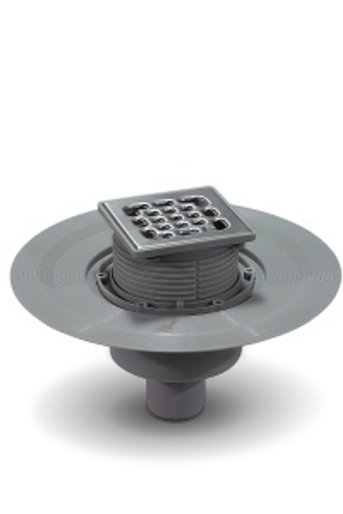 Трап душевой с сухим затвором 10см*10см. пря."TIM" 1/4