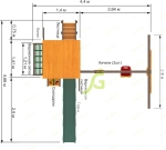 Детская площадка Панда Фани Gride скат 3м