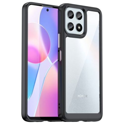 Противоударный чехол с усиленными рамками черного цвета для Honor X30i и Honor X8 5G, мягкий отклик кнопок