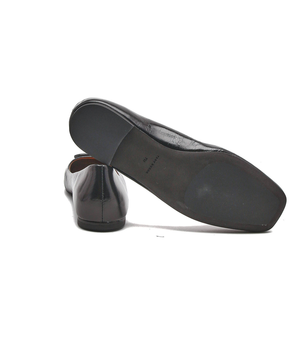 Кожаные балетки georgia TORY BURCH - черный(86721)