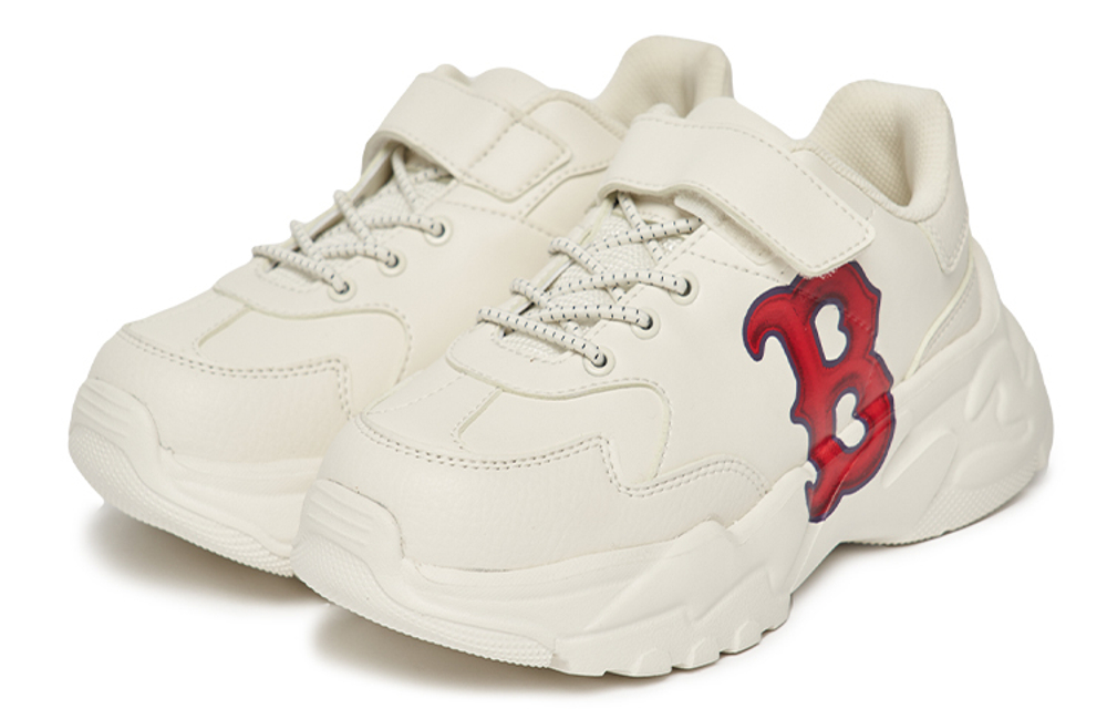 Children's MLB classic fashion team logo velcro daddy shoes ivory