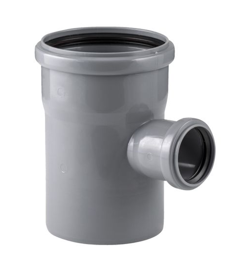 Тройник ВК ПП  110/50х87, короб, серый,РТП (54/1)