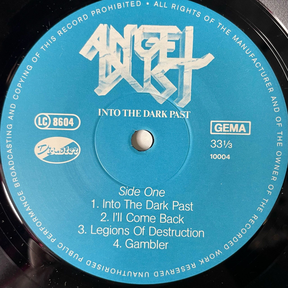Винтажная виниловая пластинка LP Angel Dust Into The Dark Past (Germany 1986)