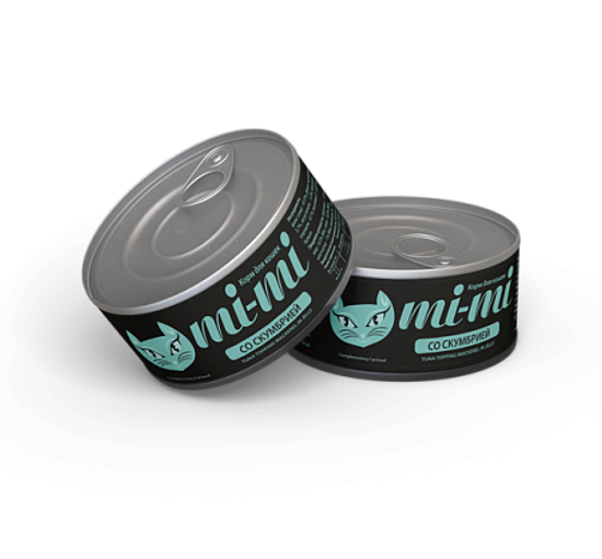 Mi-mi влажный корм для кошек и котят со скумбрией 50 гр