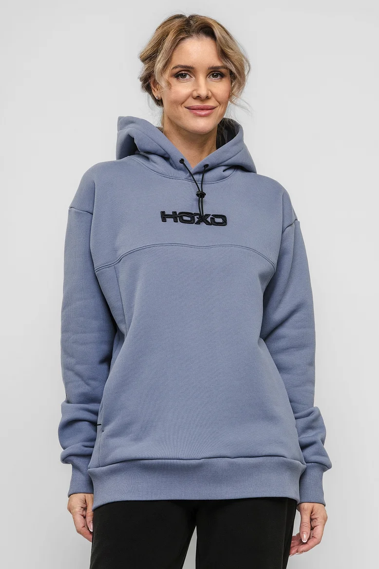 Худи "НОХО" унисекс, цвет "Полярный василёк"