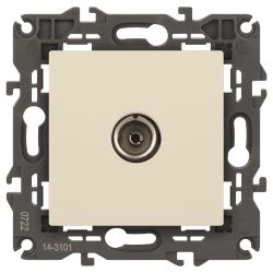 14-3101-02 ЭРА Розетка TV одиночная, IP20, Эра Elegance, сл.кость | Elegance Слоновая кость