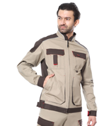 Куртка "СИРИУС-ДЖЕТ Браун" короткая песочная с т.коричневым