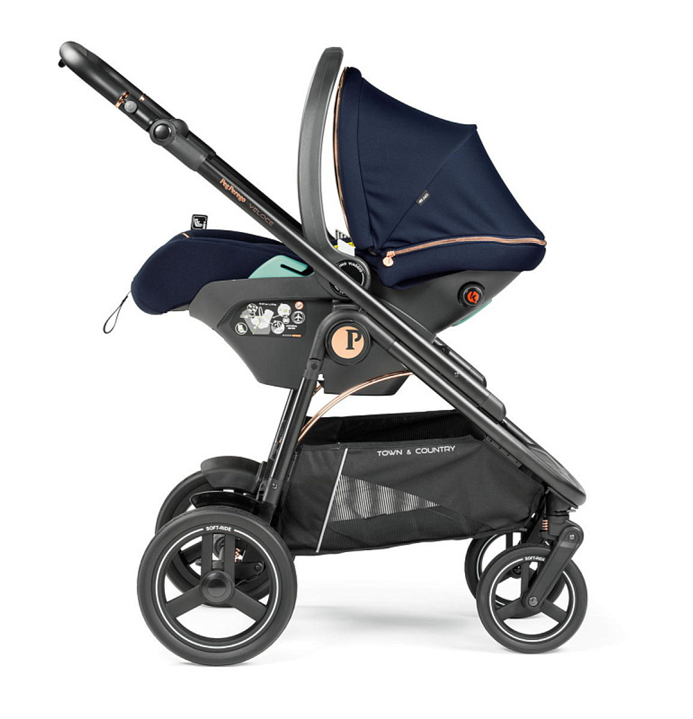 Коляска 3 в 1 Peg Perego Veloce TC Belvedere SLK Blue Shine