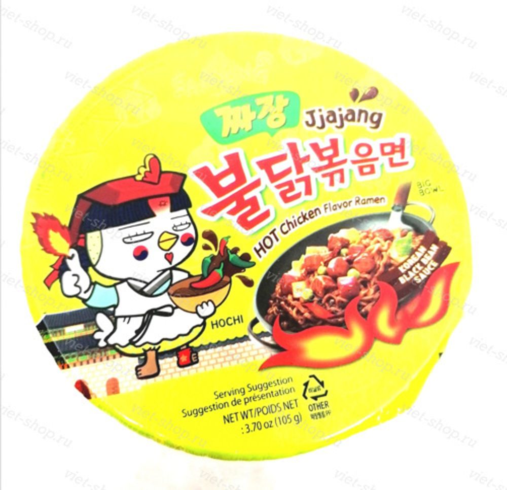 Корейская лапша со вкусом острой курицы и соуса чаджан Samyang, 105 гр.
