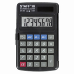 Калькулятор карманный STAFF STF-899 (117х74 мм) 8 разрядов двойное питание (2 штуки в упаковке)