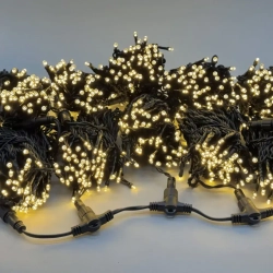 Комплект гирлянды на деревья 100 м., 5 лучей по 20 м., 24V, 1000 теплых-белых LED ламп, статика, черный каучук, IP54, LTC (ECO1000-11-1WW)