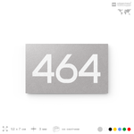 Номер на дверь 464, табличка на дверь для офиса, квартиры, кабинета, аудитории, склада, серая 120х70 мм, Айдентика Технолоджи