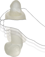 Белый мастурбатор-бампер из жидкого силикона Nasty Luv (Цвет: белый)