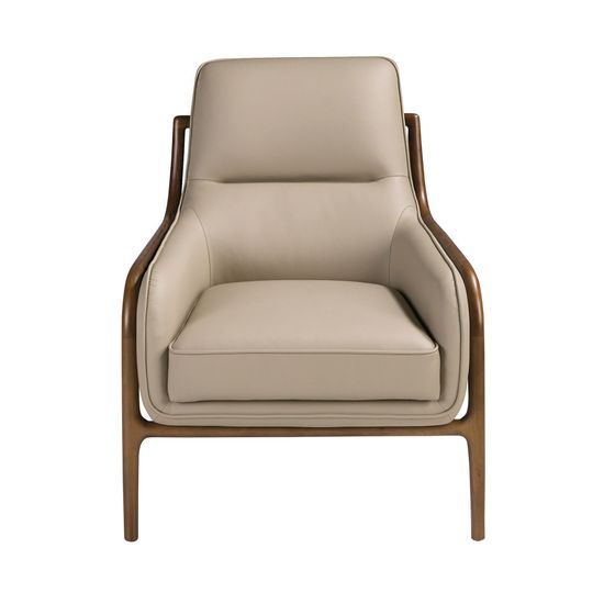 Кресло 5177 из кожи цвета норки