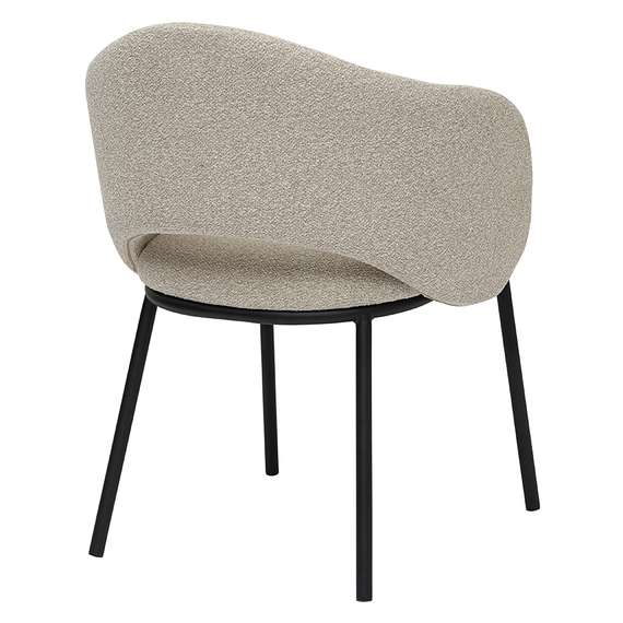 Стул Jude, бежевое букле, черные ножки