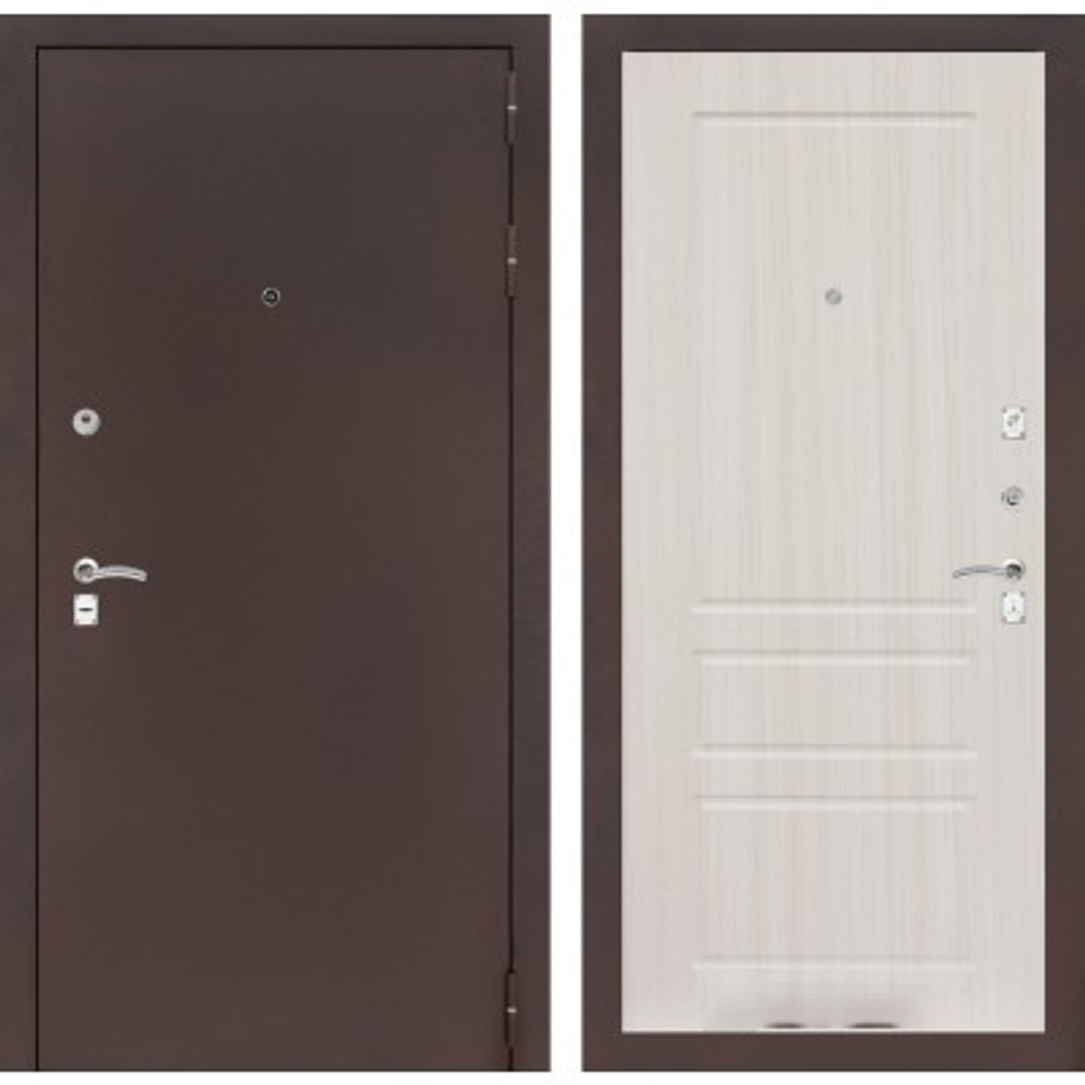 Дверь входная Лабиринт CLASSIC антик медный 03 - Сандал белый металлическая