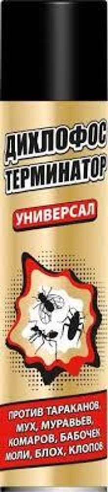 Дихлофос Терминатор 400мл. (от летающ. и ползающ.) б/запаха (аэрозоль)  Арнест