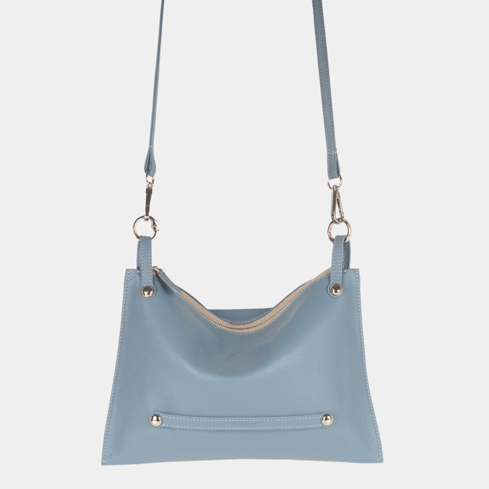 Сумка Julie из кожи теленка, голубого цвета