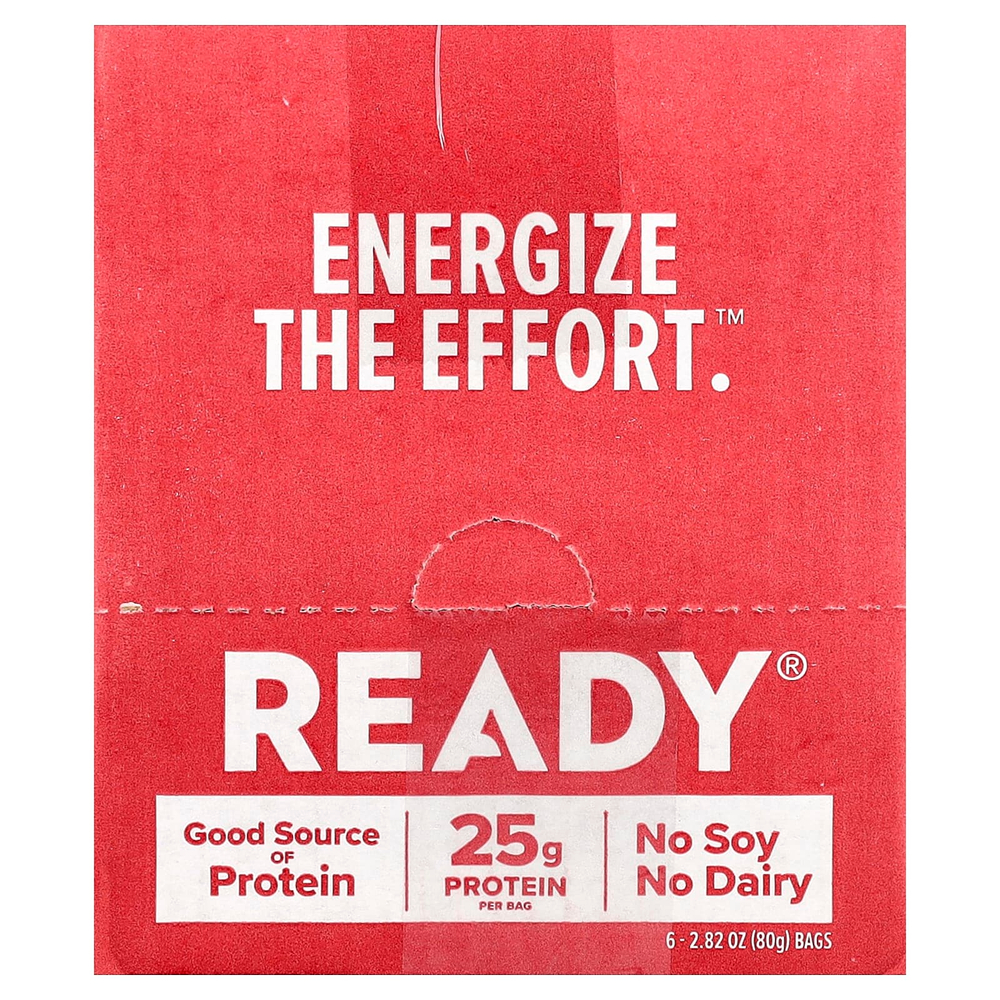 Ready, Протеиновые шарики, барбекю, 6 пакетиков по 80 г (2,82 унции)