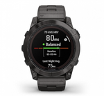 Смарт-часы GARMIN Fenix 7X PRO Sapphire Solar Edition Титановый угольно-серый корпус с DLC-покрытием и титановым браслетом (010-02778-30)