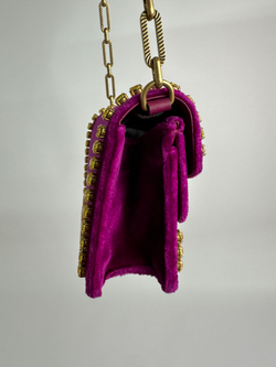 Сумка Gucci Broadway Bee Velvet Shoulder Bag
