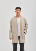 Шапан льняной короткий OYU TOLQYN BEIGE