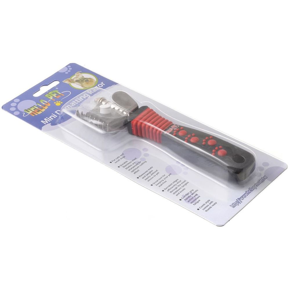 Колтунорез (Hello Pet) 2308208N бок. мини,  8 лезвий загнут.