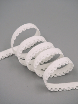 Бельевая резинка шампань ажурная ширина 9 мм с учетом фестона