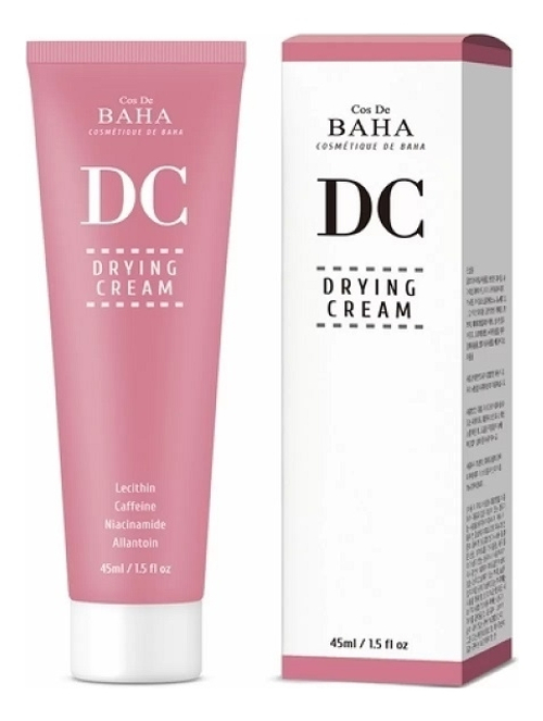 COS DE BAHA Себорегулирующий крем для лица с лецитином и ниацинамидом - Drying Cream , 45мл