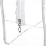 Косметичка прозрачная «MALINKA SHOP», цвет окантовки белый, 28*20*15см