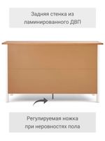 IKEA Комод TARVA 3 ящика, 79х95х39, белый, ТИРАНА (ТАРВА ИКЕА)