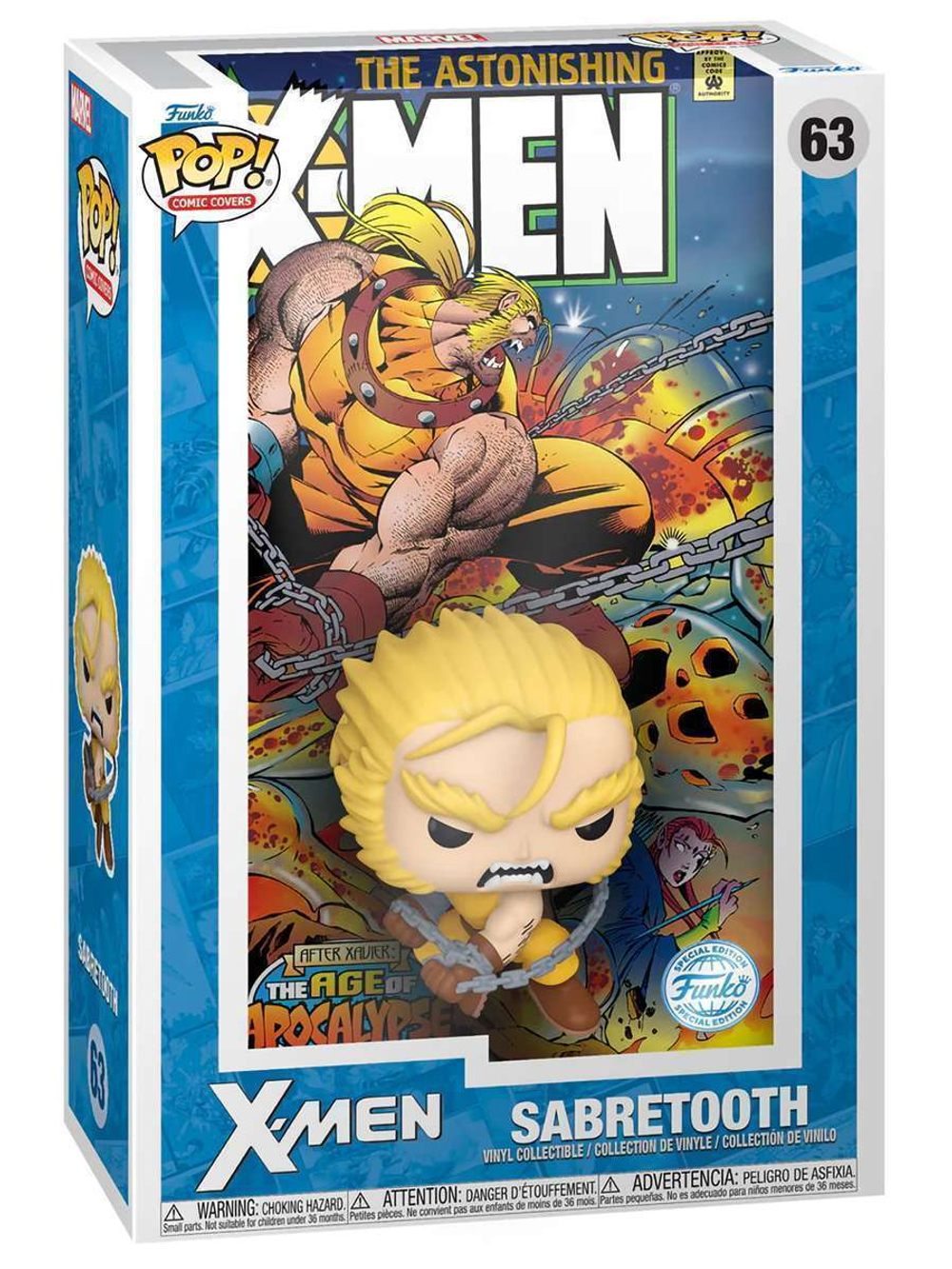 Фигурка Funko POP! Comic Covers Marvel The Astonishing X-Men #2 Sabretooth (Exc) (63) 84426