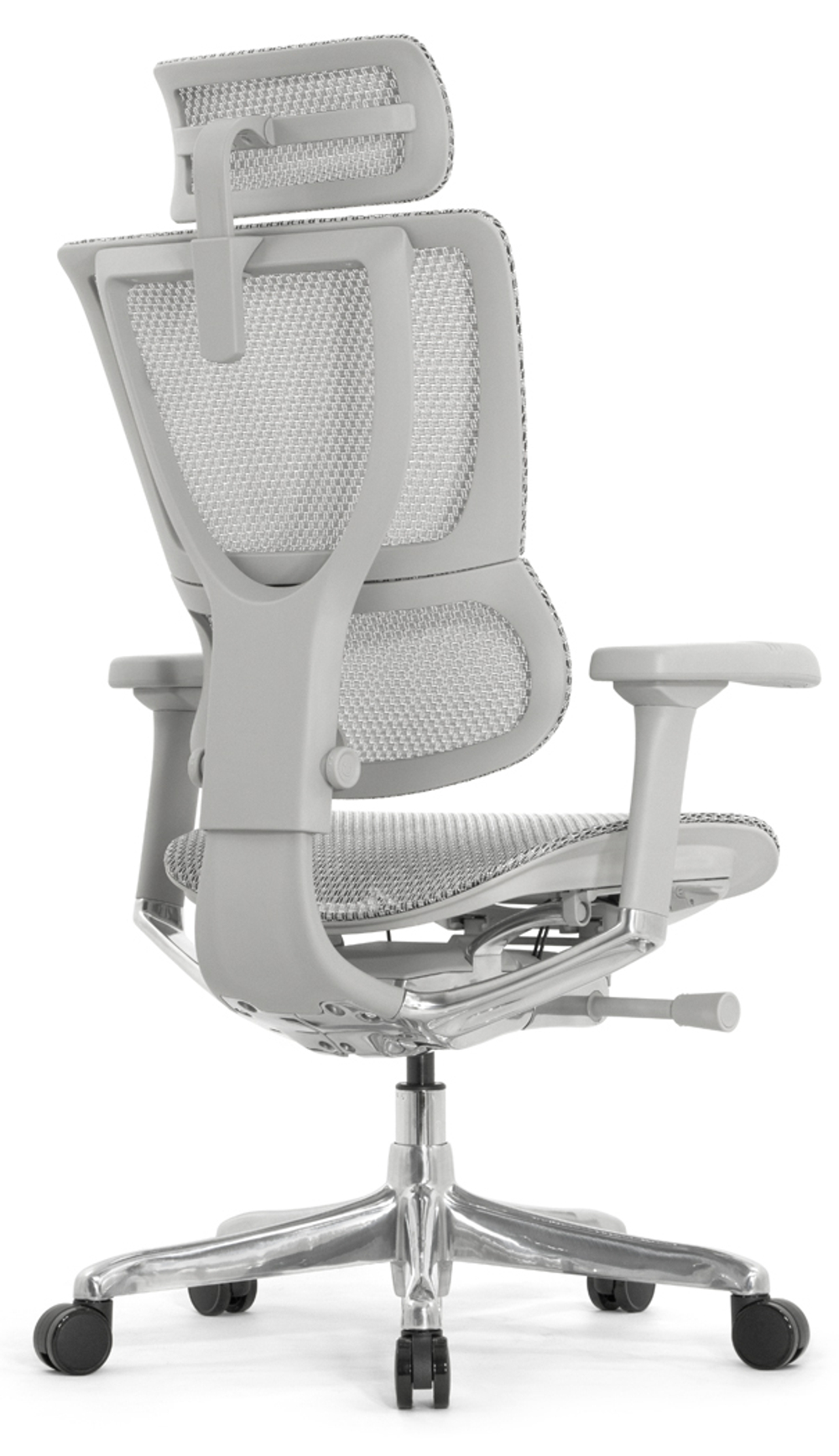 Кресло FALTO IOO-E2 ELITE( Серый каркас/сетка T-168-B2 Natural Mesh светло серый/крестовина металл)