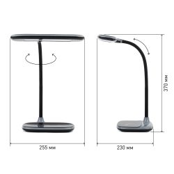 Настольный светильник ЭРА NLED-458-6W-BK светодиодный черный | Светодиодные настольные лампы